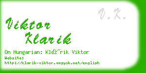 viktor klarik business card